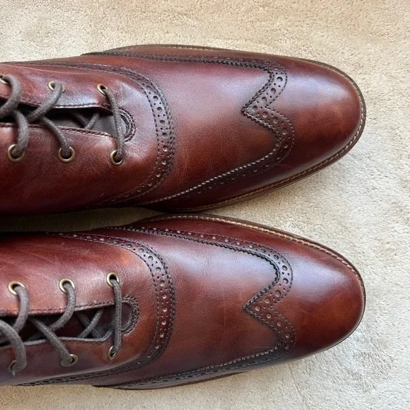 Cole Haan Liam Men 16 Brown Leather Wingtip Ankle Chukka Boot C11053 Boho